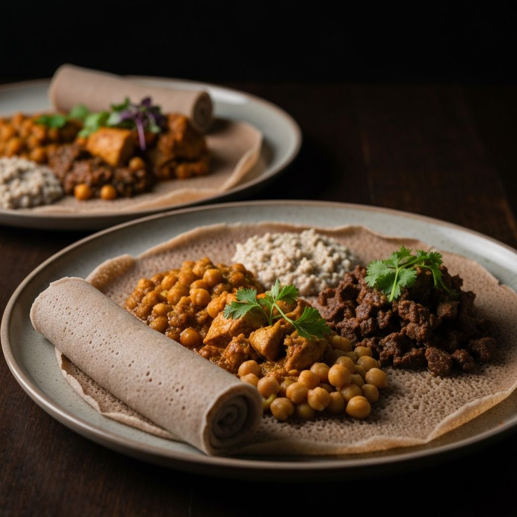 Traditional Injera Platter